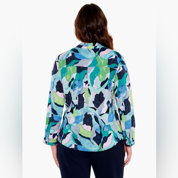 NIC+ZOE FROZEN TUNDRA TOP  MULTICOLOR Sz XS NWT - Picture 3 of 5